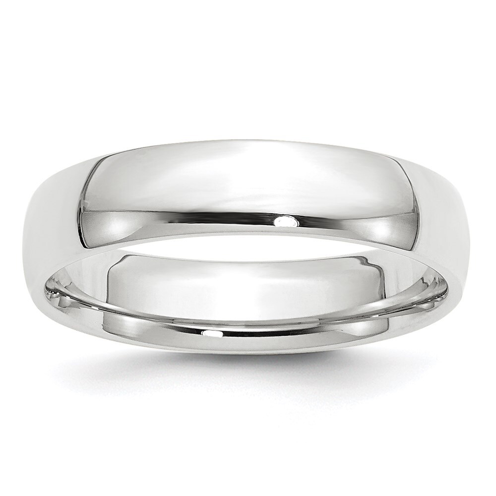 10k White Gold 5mm Men's Wedding Band Ring Size 12 Gift-image