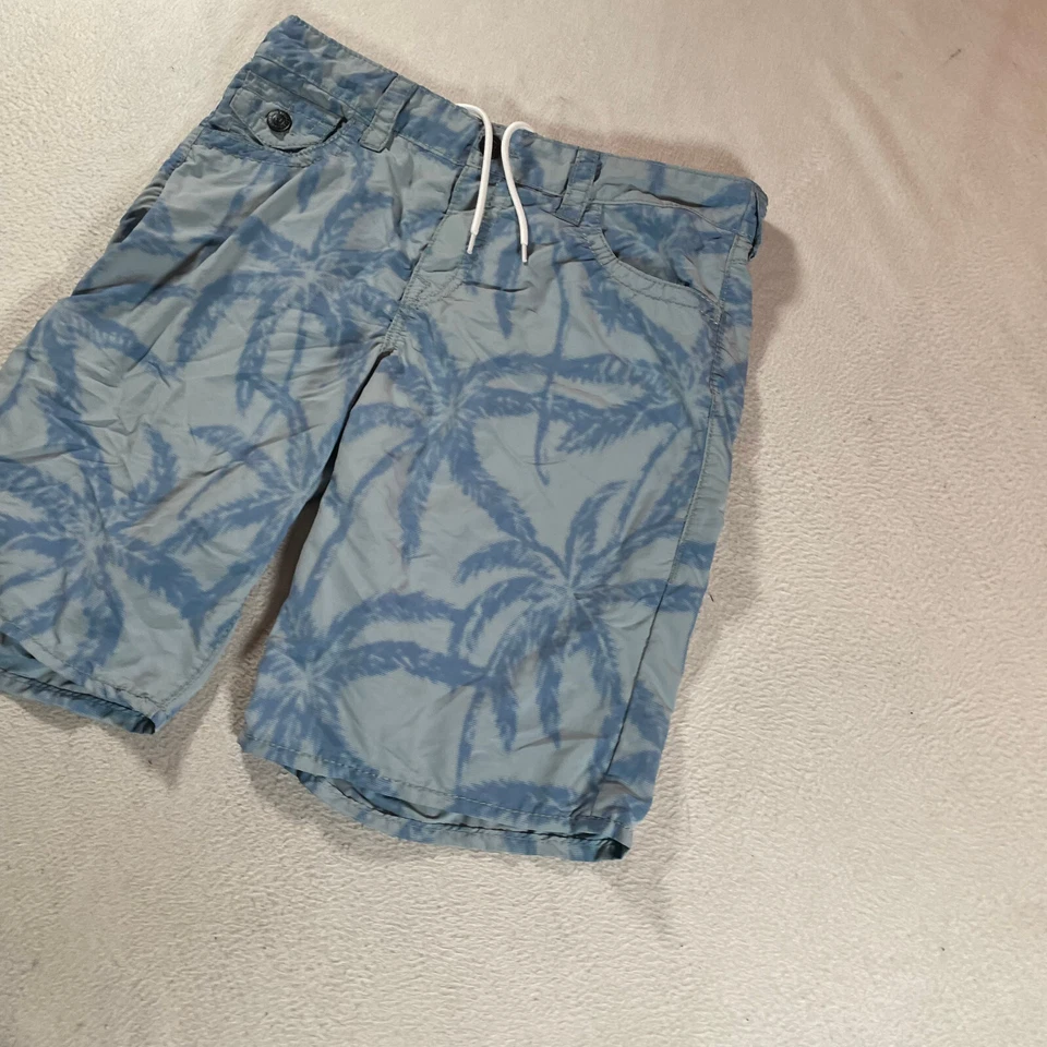 Pantalón Corto True Religion Ricky Board Para Hombre 31 Azul Pizarra Diseño Palmera Híbrido 31x11 Foto 2 de 4