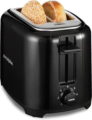 2-Slice Toaster with Extra Wide Slots for Bagels, Cool-Touch Walls, Black