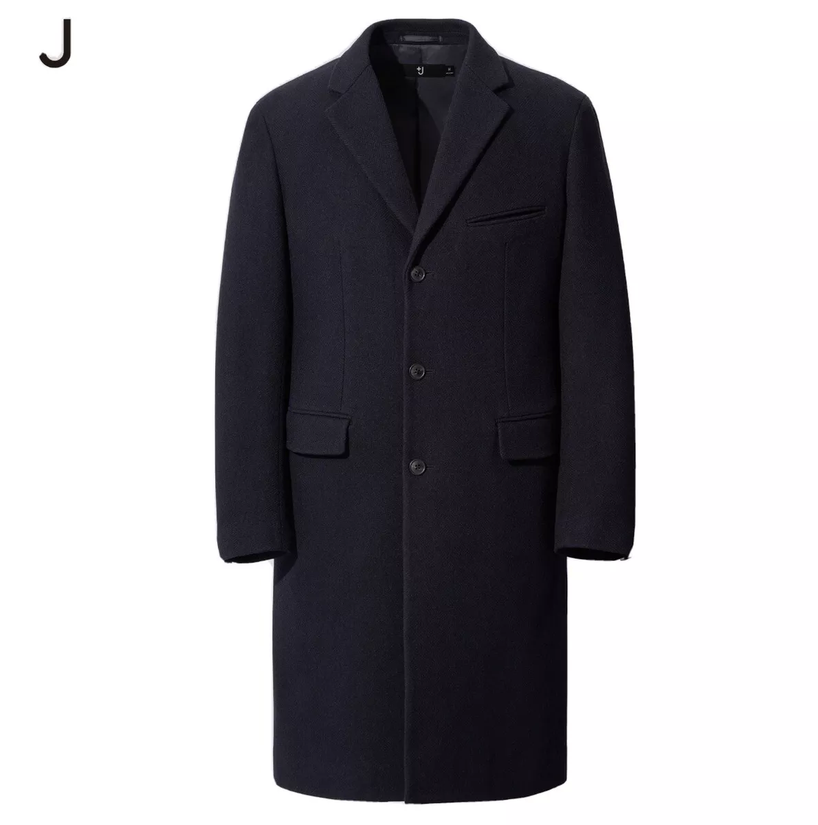 Uniqlo +J WOOL-BLEND CHESTER COAT UNIQLO JIL SANDER NAVY L - LARGE