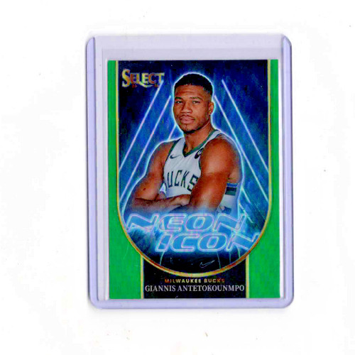 Giannis Antetokounmpo- 2023-24 Panini Select - Neon Icons Green Prizm #1