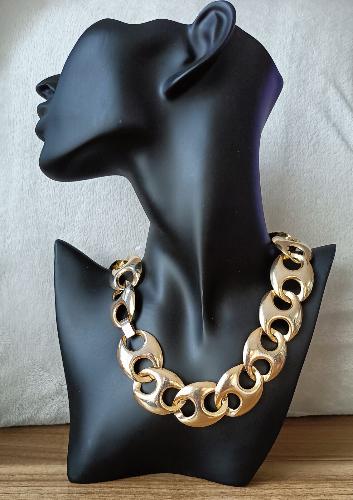 Stunning Statement Oval Link Chocker Chain Gold T… - image 6