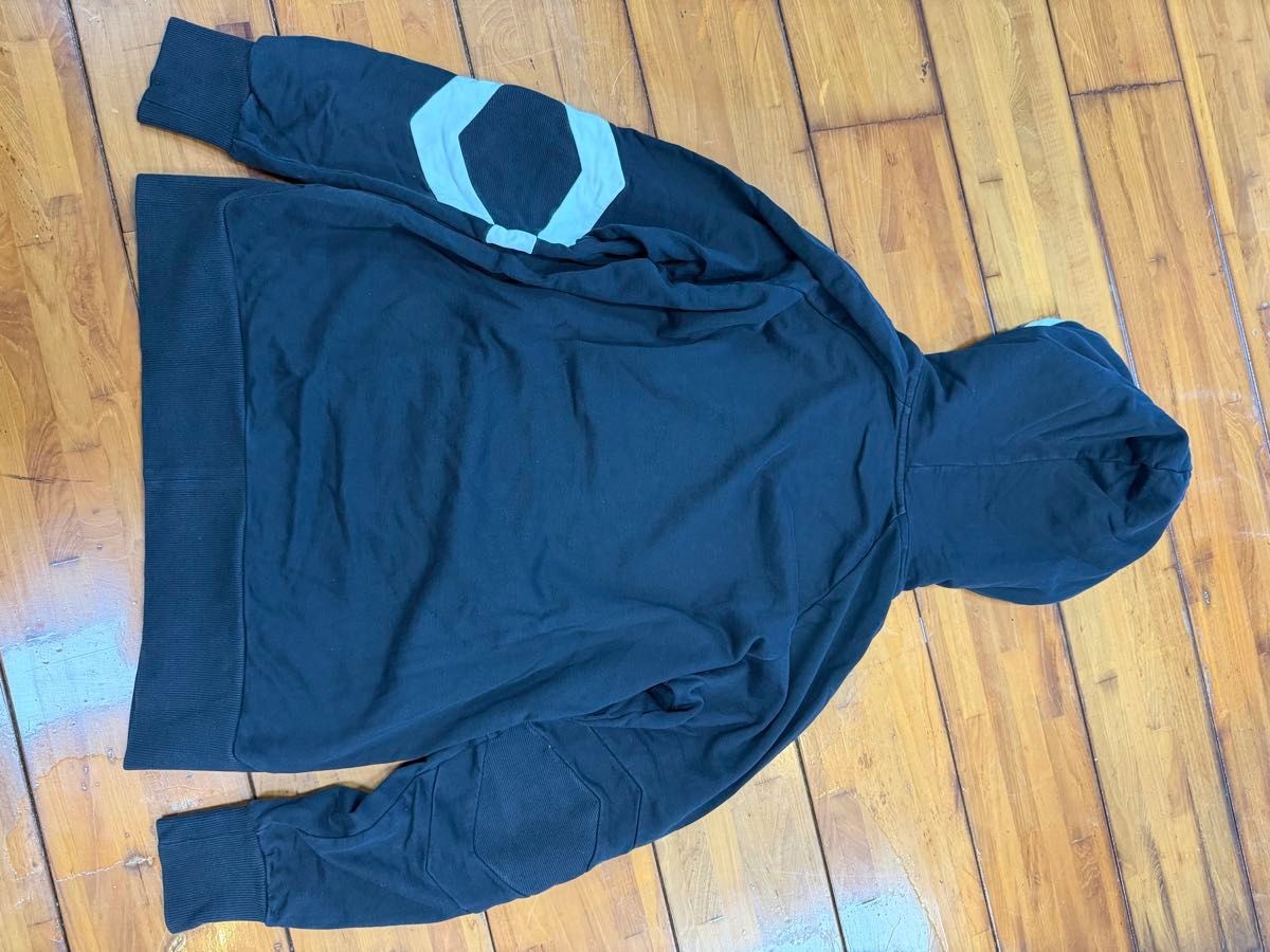 Y-3 Hoodie Black Size M Yohji Yamamoto Adidas Logo Pullover Rare Design Japan image 2