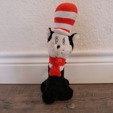 Dr Seuss Cat In The Hat Official Movie Plush Rattle 10" Tall w/Hat VERY RARE