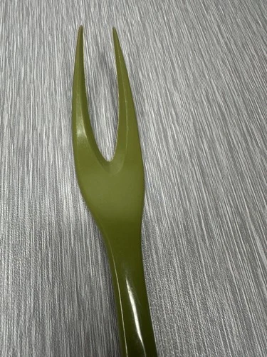 Vintage Foley Nylon Ladle & Fork Olive Green Retro MCM Kitchen Serving Utensils image 7