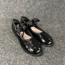 CAPEZIO Jr. Tyette Tap Shoe Girls' Size 13.5 M Black N625C