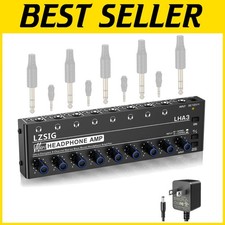 Stereo Audio Amplifier for Headphones, 8 Channel