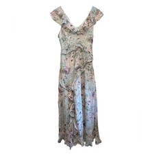 ASTR The Label New Midi Dress Blue Lilac Floral XS Fairy Coquette Cottagecore