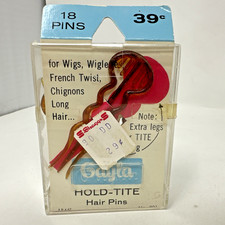 Vintage Gayla Plastic / Celluloid Hold-Tite Hair Pins Tortoiseshell Box Lot x 13