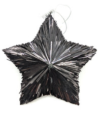 New Black Tinsel Star Christmas Ornament, NWT Mix Match 5 Ships All