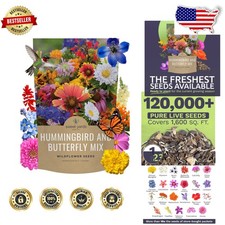 Bulk Wildflower Seeds 1 Pound - 120K+ Vibrant Hummingbird Butterfly Flowers 151.19 per gallon