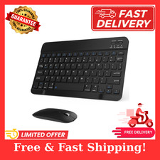 Rechargeable Bluetooth Keyboard and Mouse Combo Universal Ultra-Slim Wireless