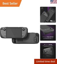 Steam Deck GripCase: Soft, Non-Slip Cover  Stand with USB-C Port Cutout