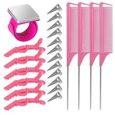 23 Pieces Hair Braiding Tools Set, Magnetic Wrist Pin Holder, Sectioning Clips,
