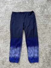 Athleta Leggings Womens Small Blue Ombré High Rise Crop Yoga Pants Activewear