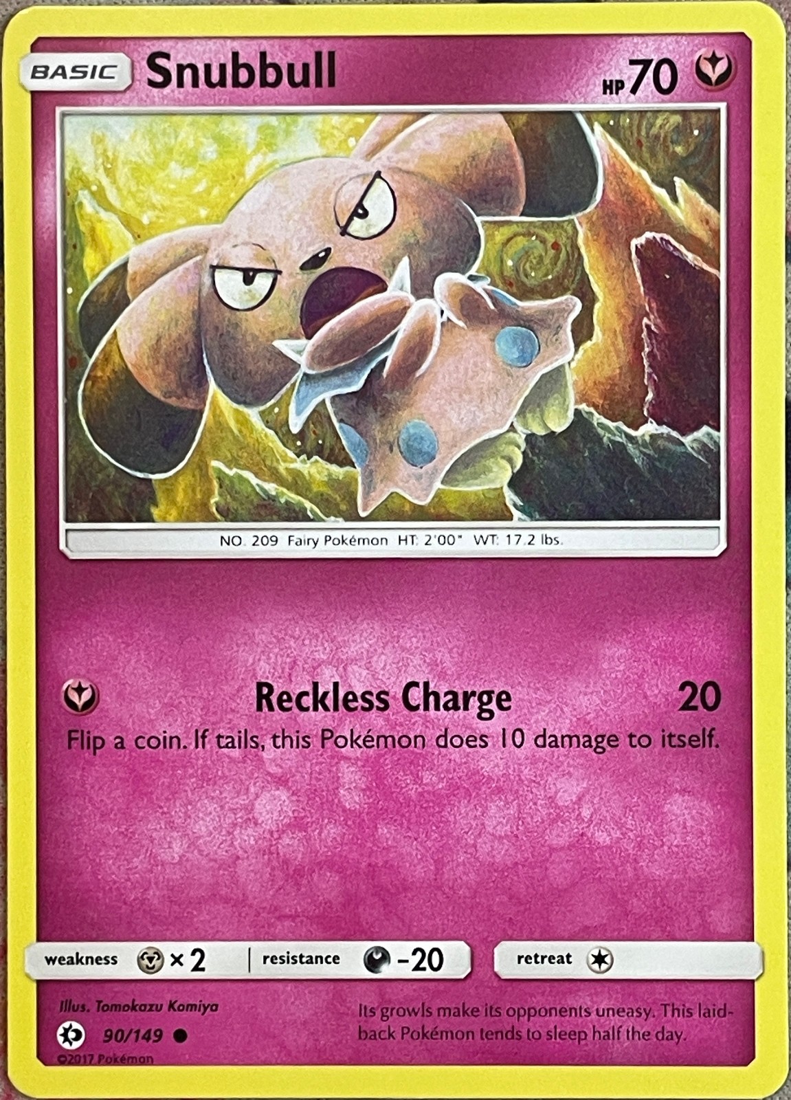 Snubbull - 90/149 - Sun & Moon Base Pokemon 2017