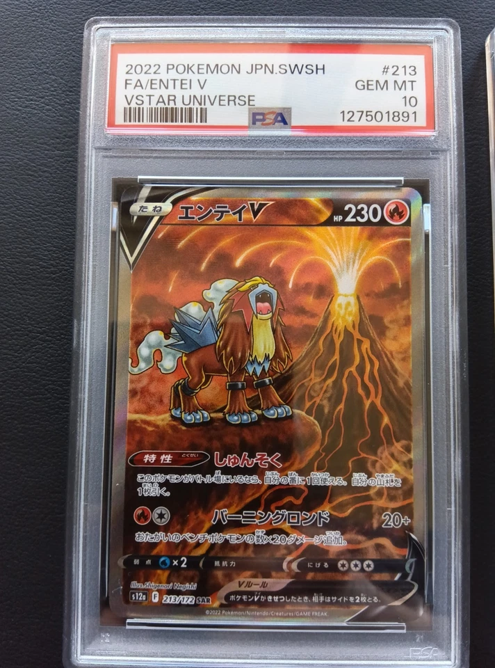 PSA 10 Entei Suicune Raikou V 213 215 218/172 SAR set Vstar Universe Japanese - Image 2 of 4