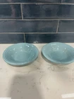 Brand New Pair of Sky Light Blue Fiesta 6 1/2 Inch Stackable Cereal Bowls 11 OZ