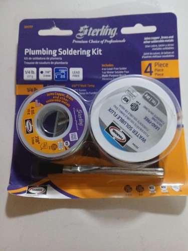 Harris Sterling Premium 4-oz Lead-Free Plumbing Solder & Flux Kit 331777 NEW