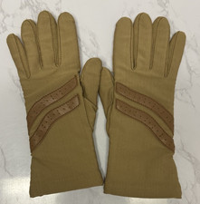 Vtg Sheer Energy Women's Brown Driving Casual Gloves Warm Knit Lined One Size