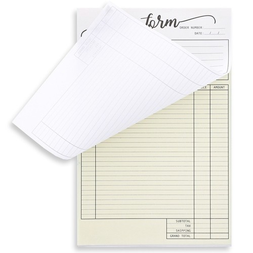 2 Pack Invoice Purchase Order Form Pads, Small Business Supplies, 5.5 x 8.5 in - Picture 8 of 9