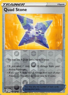 Quad Stone 163/195 Uncommon Silver Tempest Pokemon Reverse Holo Near Mint
