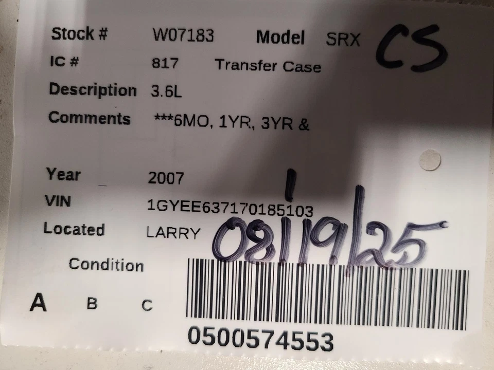 Used Transfer Case Assembly fits: 2007 Cadillac Srx 3.6 Grade A - Image 3 of 4