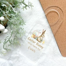 Personalised Easter Bunny Stop Here Door Sign
