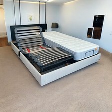 Lit electrique relaxation lattes + matelas mousse HR  2x80x200