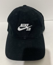 NIKE SB Club Cap BLACK Skating Sport Adult Mens Adjustable Snapback Sz Med/Large