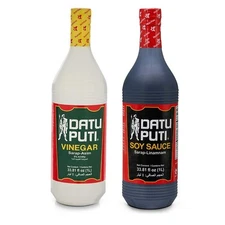 Datu Puti Cane Vinegar and Soy Sauce Value Pack 33.8 Fl Oz Each Bottle