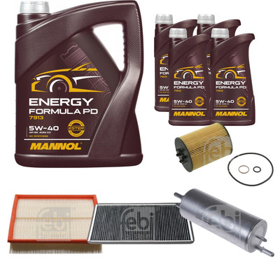 FEBI BILSTEIN Inspektionspaket 9L MANNOL Energy Formula PD 5W-40 für BMW X5 E53