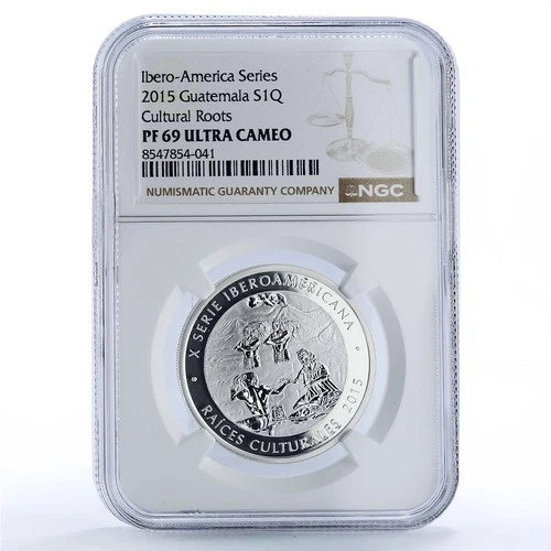 Guatemala 1 quetzal Maya Kiche Roots Ibero-American PF 69 NGC silver coin 2015