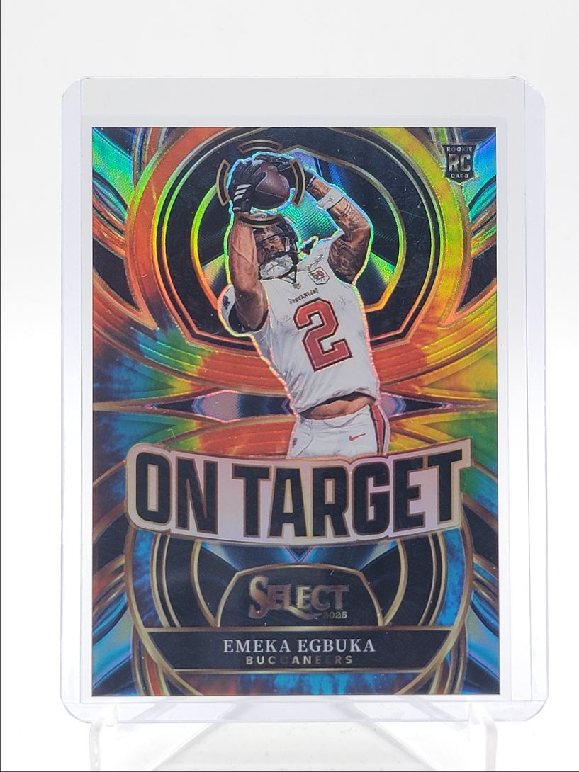 EMEKA EGBUKA 2025 SELECT ON TARGET ROOKIE TIE-DYE PRIZM RC /25 Q6638