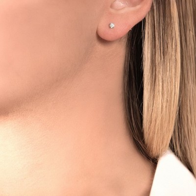 Ohrringe Leuchtpunkt Diamanten G VS 0,07 ct Mirco Visconti in Weißgold 