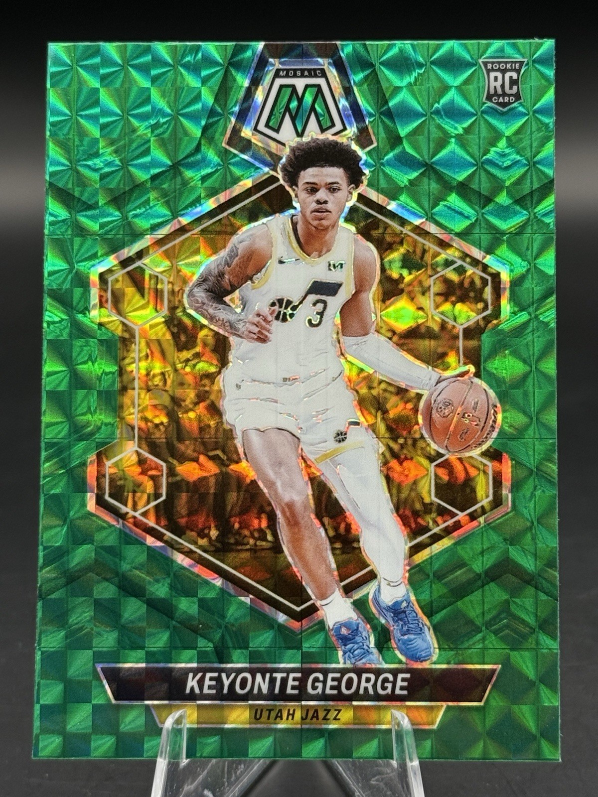 2023-24 Panini Mosaic Green Keyonte George # 222 Rookie Utah Jazz RC IT1333
