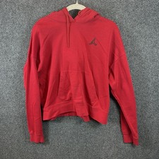 Jordan Red Hoodie Streetwear Women s Sport Size S Loose Fit Crop
