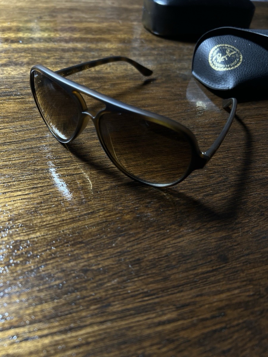 Ray-Ban NIB Aviator RB4125 CATS 5000 Tortoise Shell B15 Top  display picture 2