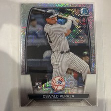 2023 Bowman Chrome Oswald Peraza New York Yankees Chrome Mojo Refractor #70 RC