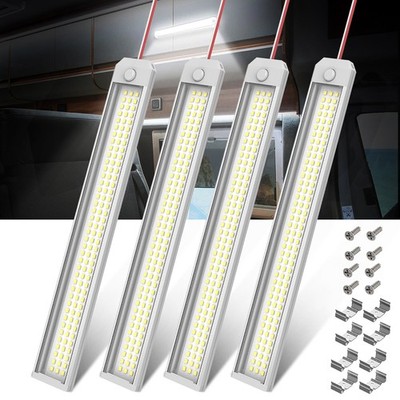 4x 12V LED Streifen Leuchte Röhre 144 LEDs Auto Van VOLT Stablampe Lichtleiste