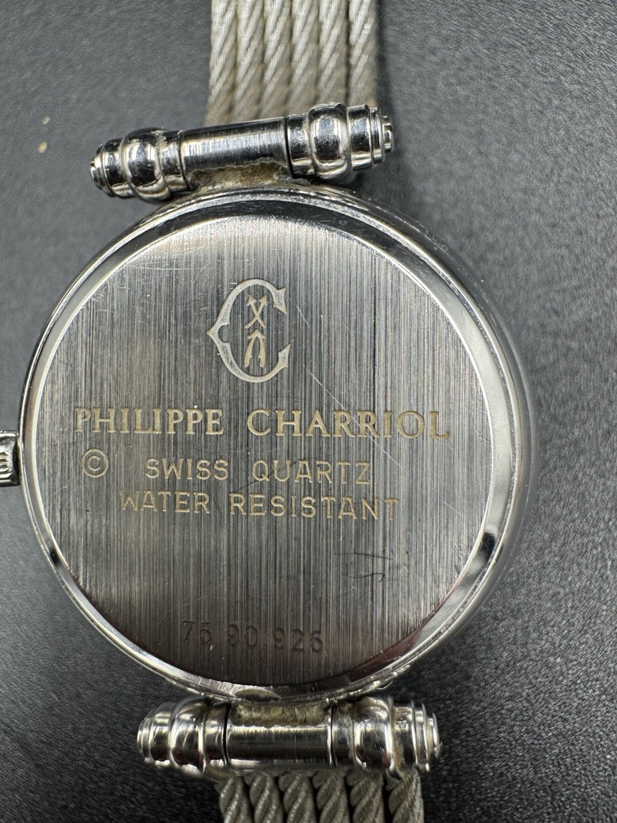 Philippe Charriol Watch Men's Wire Celtic Swiss Made Silver & Gold