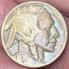 1936-P BUFFALO NICKEL  Beautiful Brilliant Rainbow Toned Coin - #33