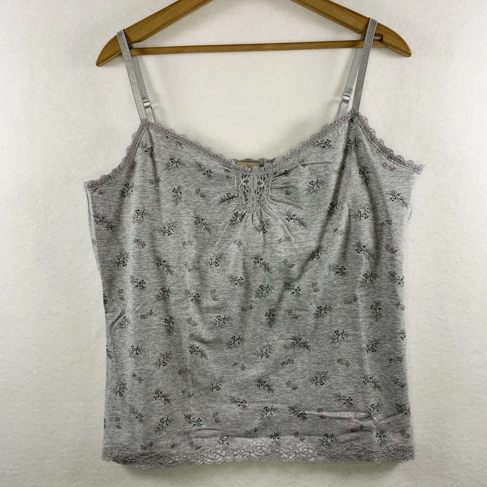 Vintage Faded Glory Womens Lot of 2 Cami Tank Tops Lace Trim Y2K Built in Bra - Image 2 of 4