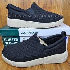 STAHEEKUM Women's Quilted Slip-On Comfortable Casual Shoes Black