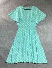 Anthony Richards Dress Womens Large Floral Pockets Midi Elastic Waist Trad Wife