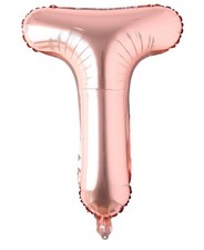 Balloon Letter  T  Rose Gold 16 Inch