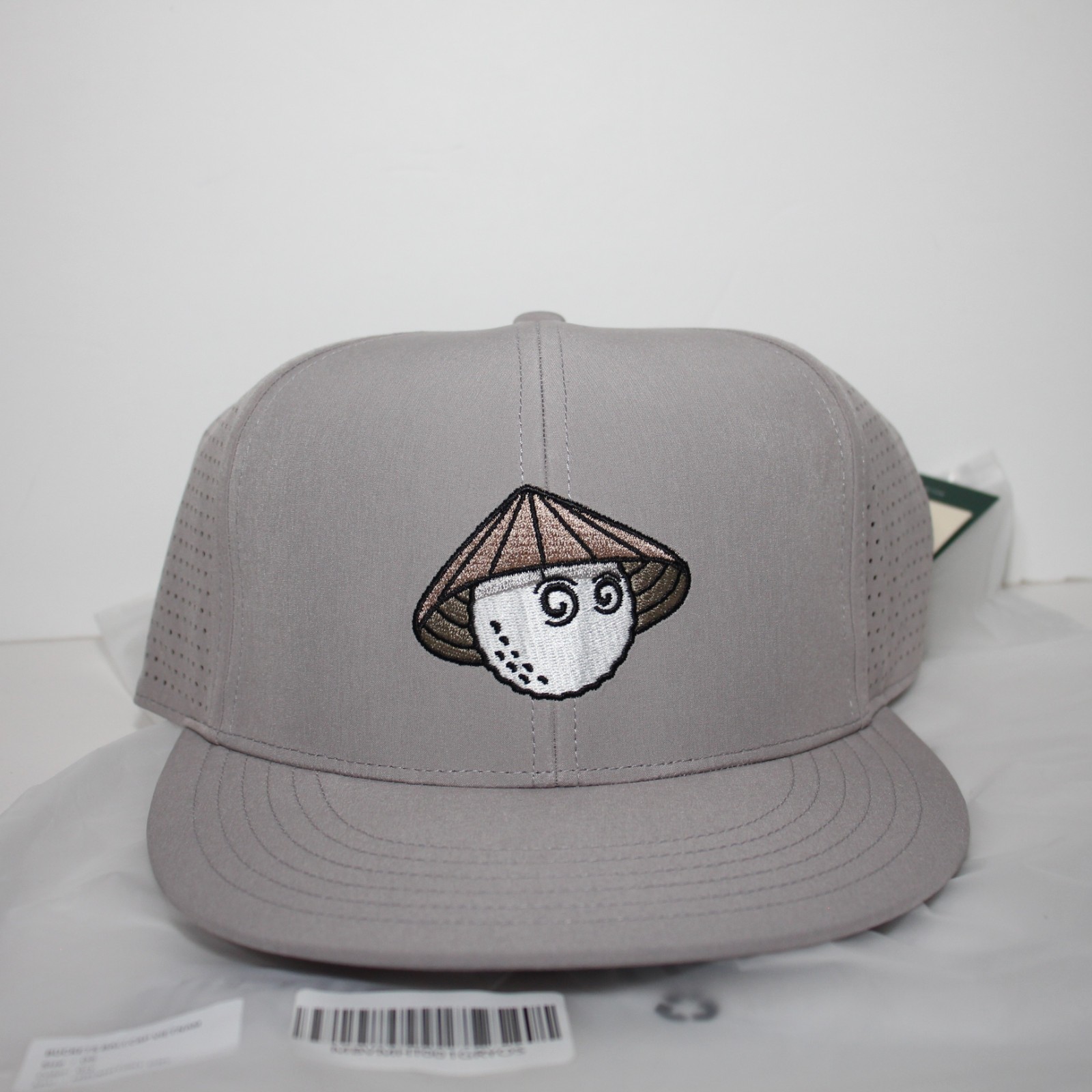 Malbon Golf Vietnam Collection Logo Snapback Hat Cap - Grey - Sun Conical Hat image 4