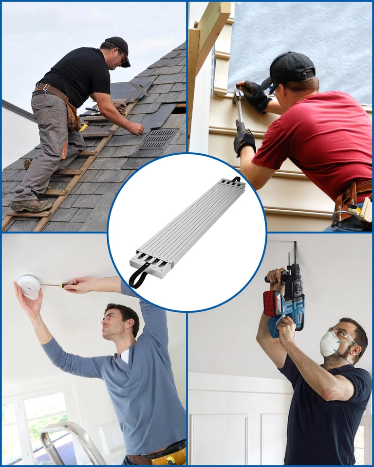 Tablón telescópico de trabajo 6-9/8-13/9-15' 440 lb plataforma andamio escalera Foto 3 de 4