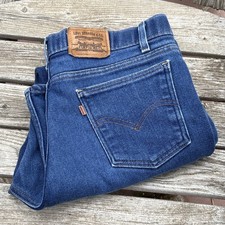 Levis Action Jeans Mens 40x30 Orange Tab Blue Straight Leg Denim Made in USA