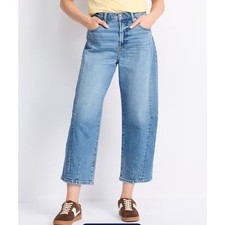 Pistola Eli Barrel Jeans Womens Size 26 High Rise Light Wash